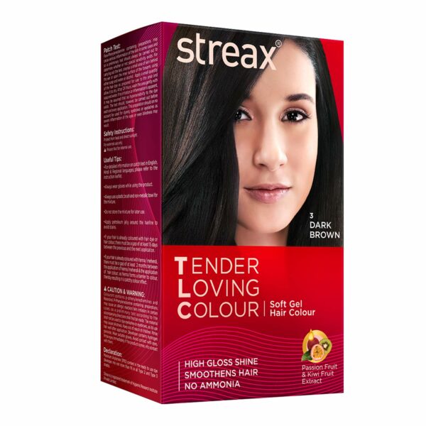Streax Hair Colour (TLC) Dark Brown, 95 ml - Auraska